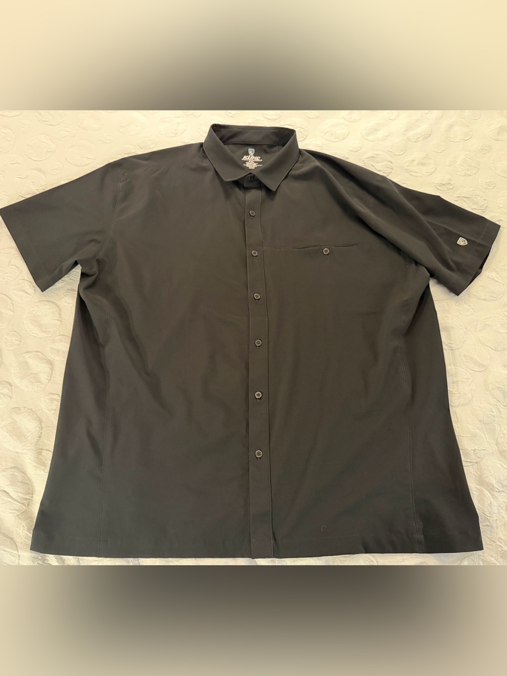 Kuhl Shirt Mens XXL Renegade Tufflex Black Short Sleeve Performance Stretch